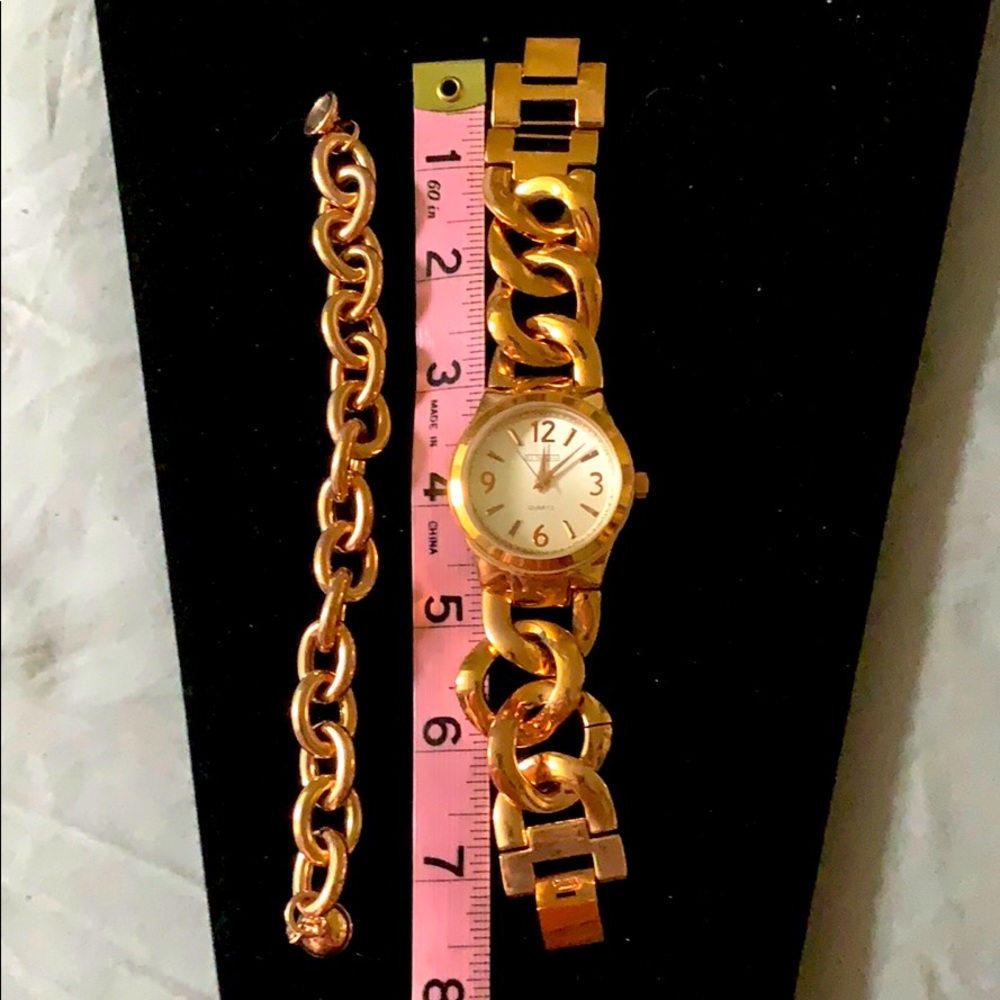 RJ Graziano Watch & rolo italy bracelet Set euc 7” - Picture 3 of 14